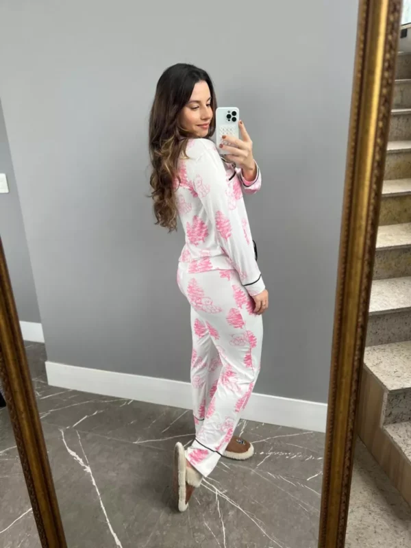 Pijama Feminino Americano Longo Aléxia Toile Jouy - Imagem 2