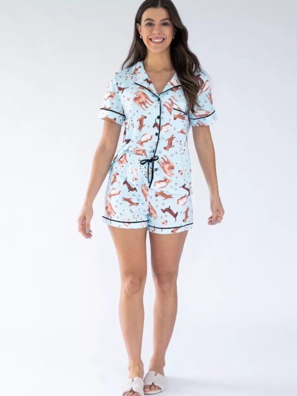 Pijama Feminino Americano Curto Agda Dogs - Imagem 3