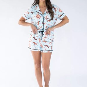 Pijama Feminino Americano Curto Agda Dogs