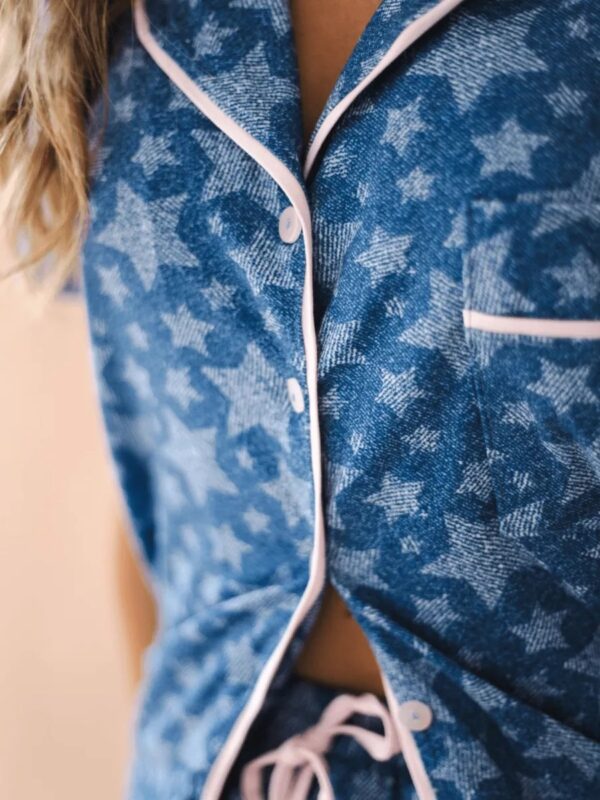 Pijama Feminino Americano Curto Agda Stars - Imagem 3