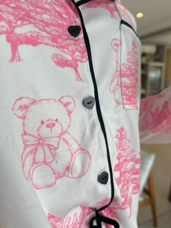 Pijama Feminino Americano Longo Aléxia Toile Jouy - Imagem 4
