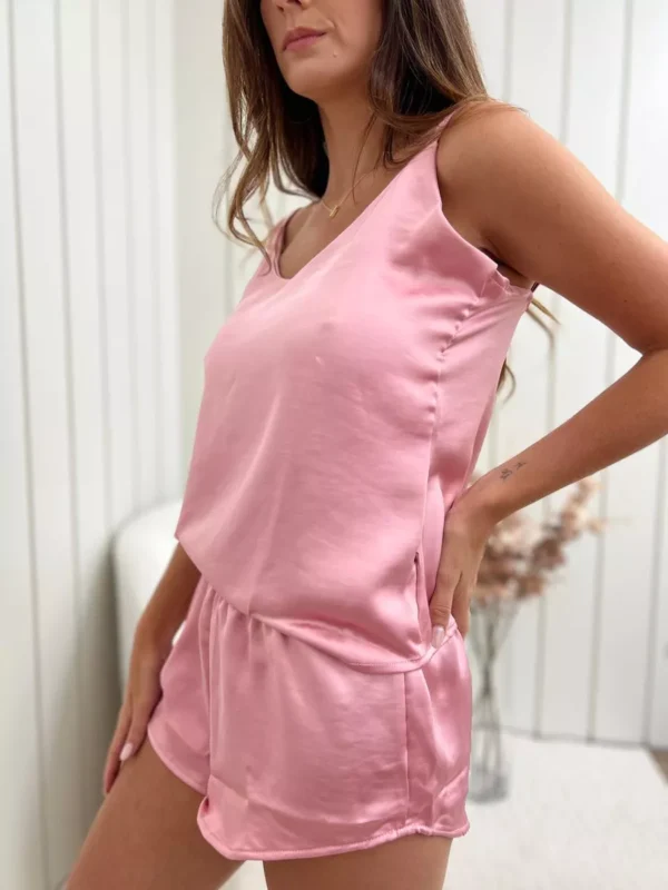 Short Doll Cetim Rosa - Imagem 3