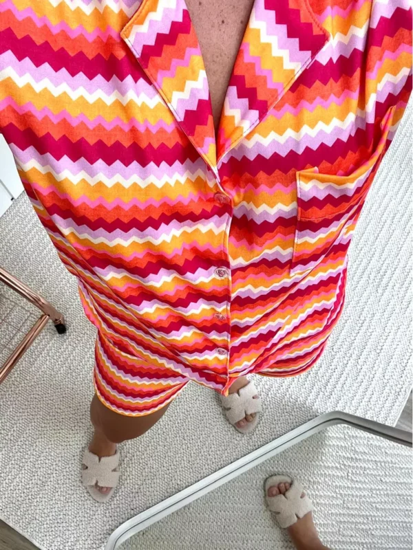Pijama Feminino Americano Curto Colorido - Imagem 2