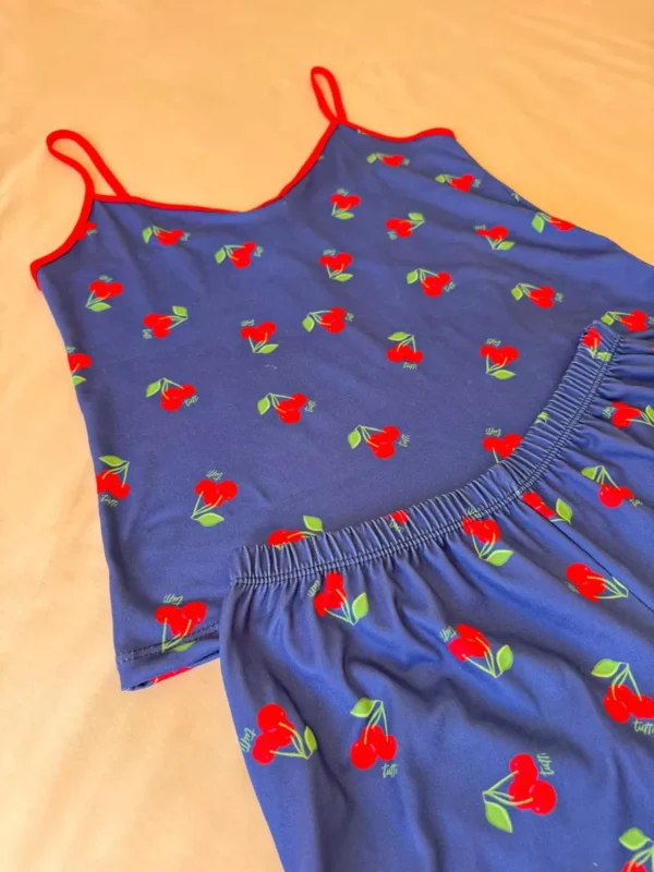 Pijama Feminino Curto Alcinha Cereja - Imagem 4