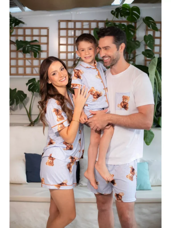 Pijama Feminino Americano Curto Agda New Bear Ursos - Imagem 4