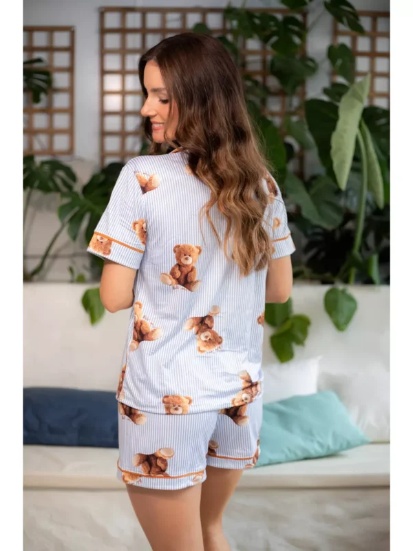Pijama Feminino Americano Curto Agda New Bear Ursos - Imagem 2