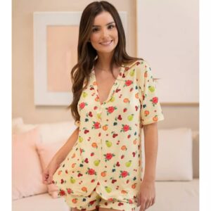 Pijama Feminino Americano Curto Frutinhas
