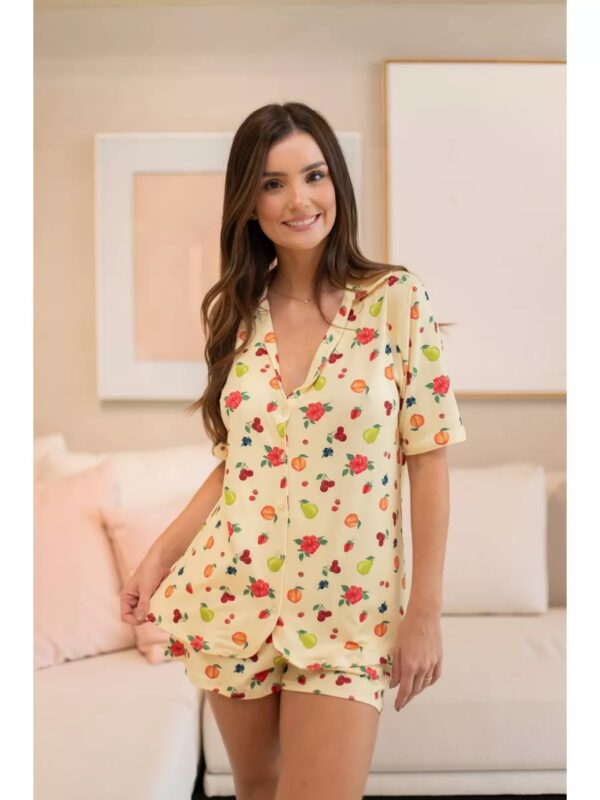 Pijama Feminino Americano Curto Frutinhas
