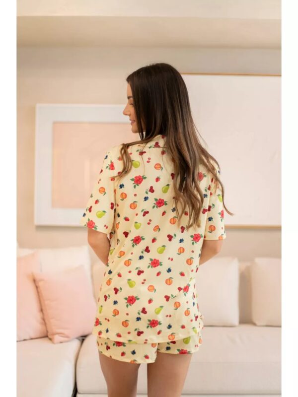 Pijama Feminino Americano Curto Frutinhas - Imagem 3