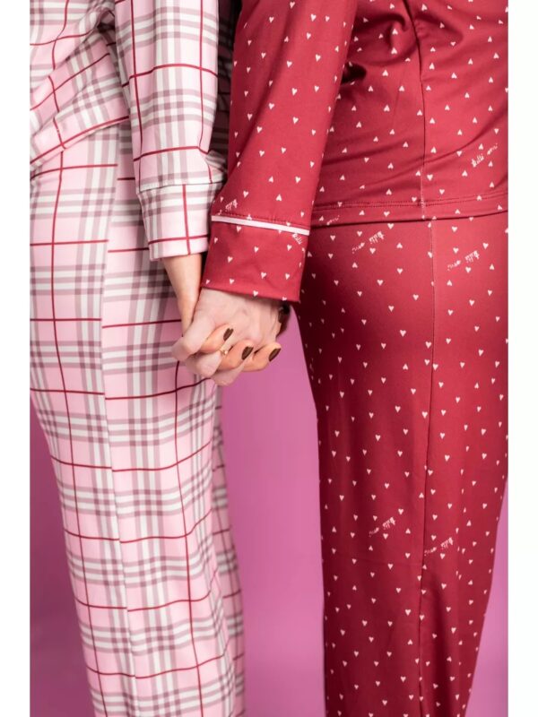 Pijama Feminino Americano Longo Coração - Imagem 7