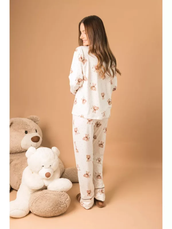 Pijama Feminino Americano Longo Ursos Poás - Imagem 2