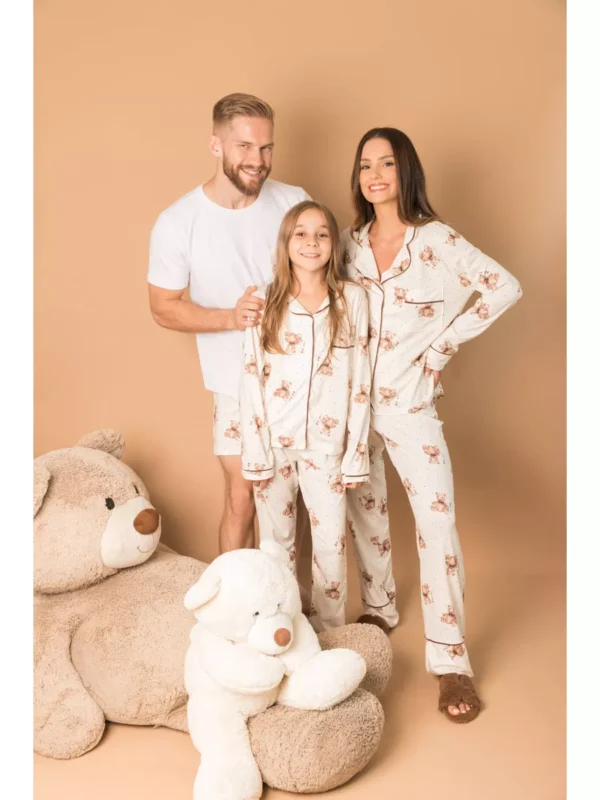 Pijama Feminino Americano Longo Ursos Poás - Imagem 6
