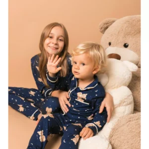 Pijama Infantil Americano Longo Ursos Lua