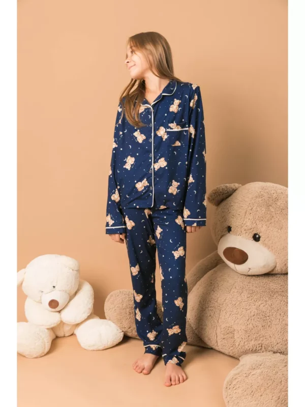 Pijama Infantil Americano Longo Ursos Lua - Imagem 4