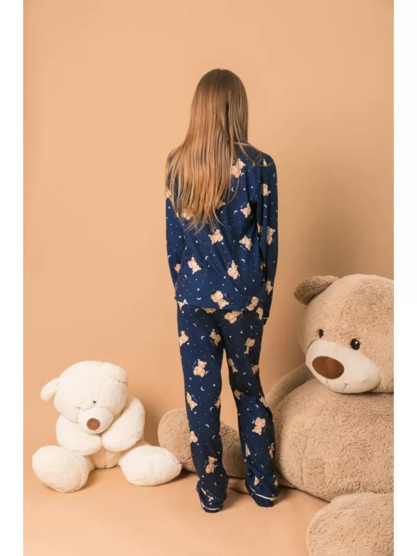 Pijama Infantil Americano Longo Ursos Lua - Imagem 3