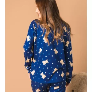 Pijama Feminino Americano Longo Ursos Estrelas
