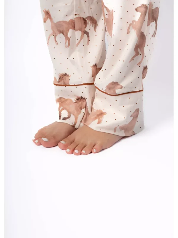 Pijama Feminino Americano Longo Aléxia Cavalos - Imagem 3