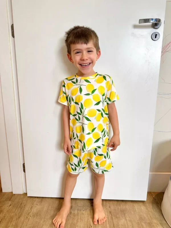 Pijama Infantil Curto Limão