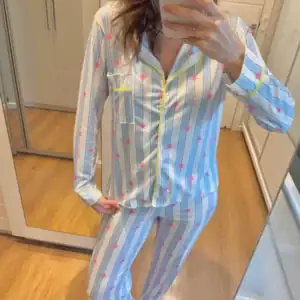 Pijama Feminino Americano Longo Listrado Estrelas