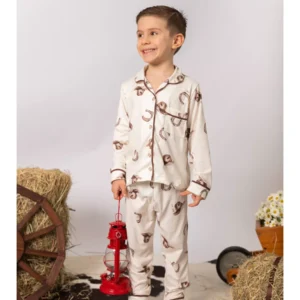 Pijama Infantil Americano Longo Chapéu Ferradura
