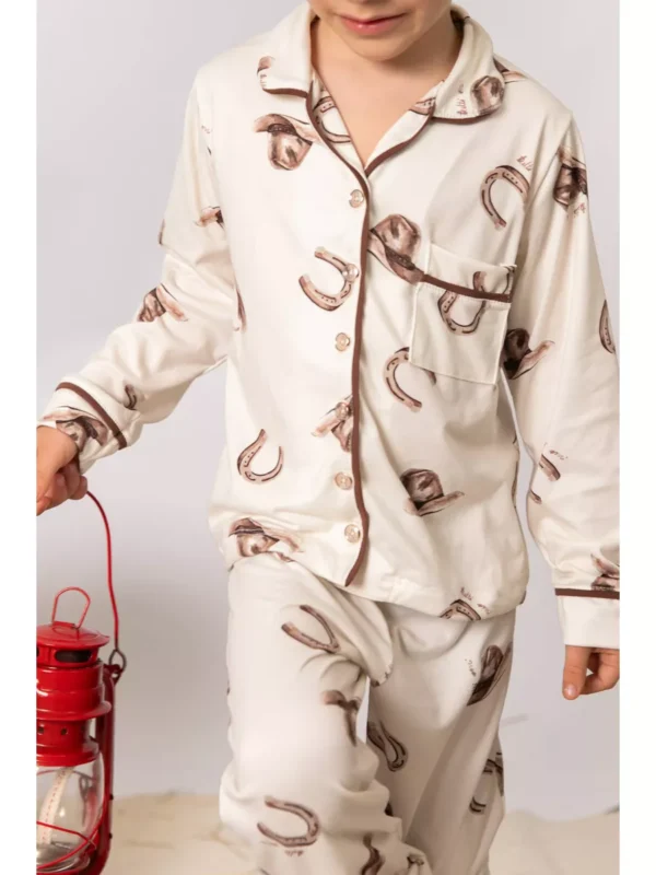 Pijama Infantil Americano Longo Chapéu Ferradura - Imagem 2