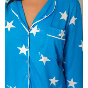 Pijama Feminino Americano Longo Estrelas