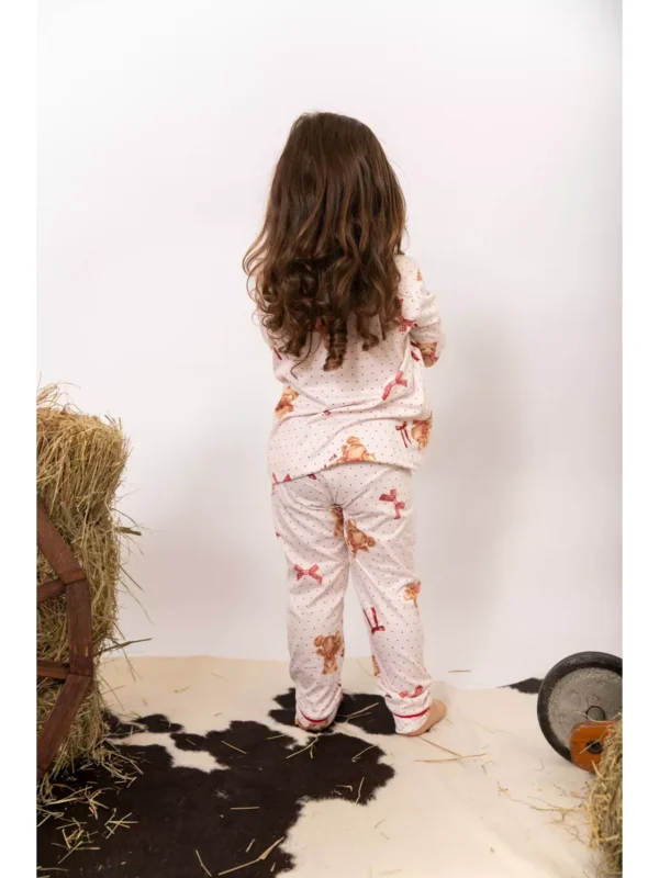 Pijama Infantil Americano Longo Ursos Laços - Imagem 3