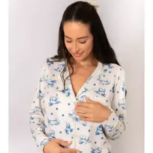 Pijama Feminino Americano Longo Cavalos Estrelas