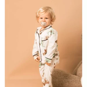 Pijama Infantil Americano Longo Ursos Verde